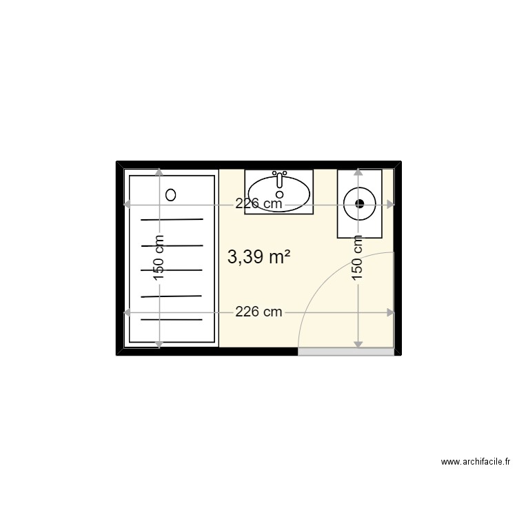 DELANCLOS ALAIN . Plan de 1 pièce et 3 m2