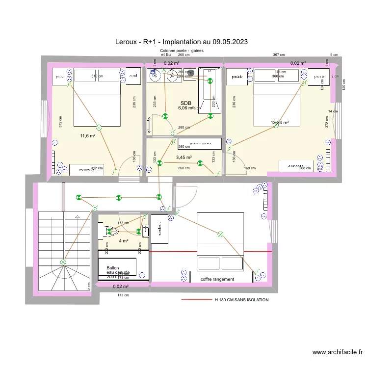 LEROUX LA BAULE R+1 Electricite plomberie (2) 09.05.2023. Plan de 