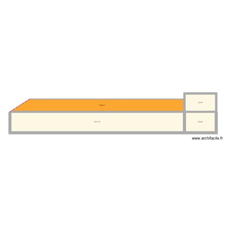 piece en plus. Plan de 0 pièce et 0 m2