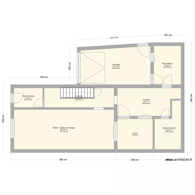 rez de chaussée. Plan de rez de chaussée. Plan de