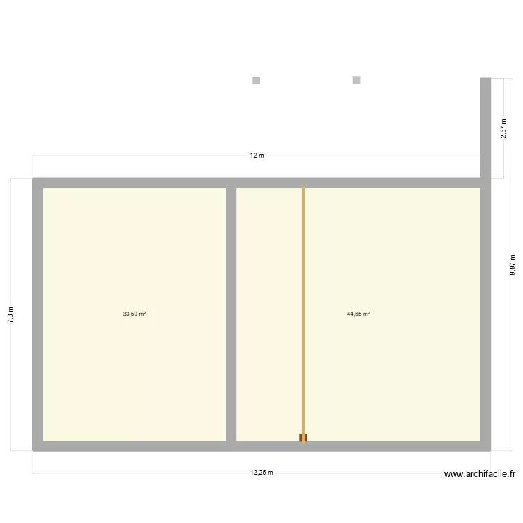 indivision hafsaoui. Plan de 2  et 78 m²