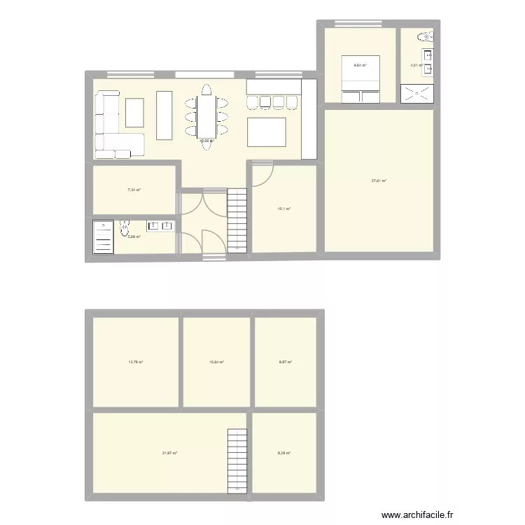 Maison. Plan de 12 et 173 m² Maison. Plan de 12 et 173 m²