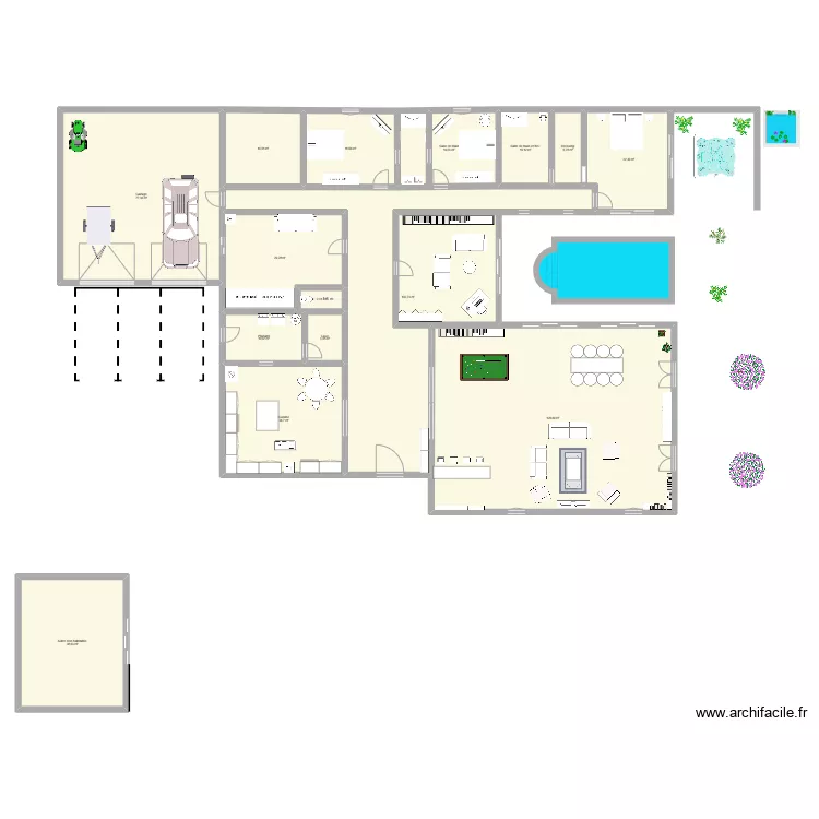 Plan maison de r&eacute;ve. Plan de 