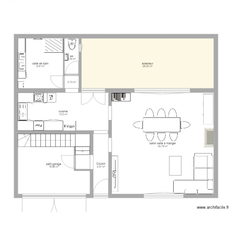 exemple plan rdc maison michel. Plan de 0 pièce et 0 m2