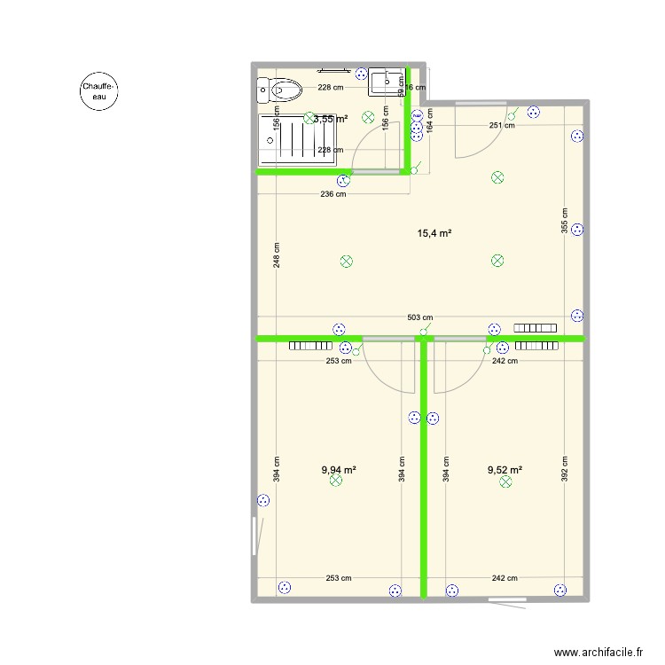 LA CIOTAT.  CLIENT. Plan de 4 pièces et 38 m2