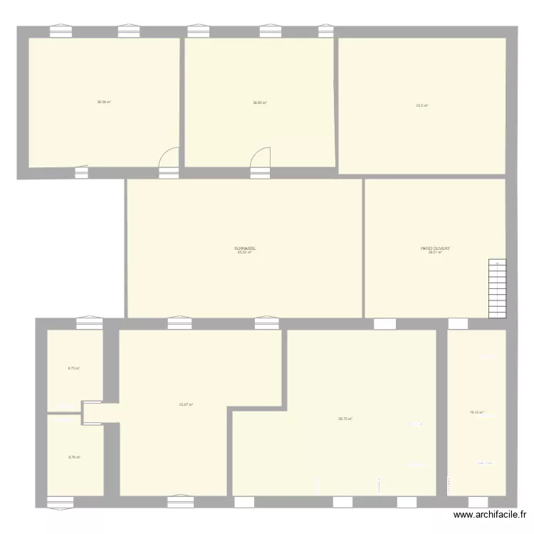 2 &egrave;me etage AVEC 6 appartements 20 oct 2020. Plan de 