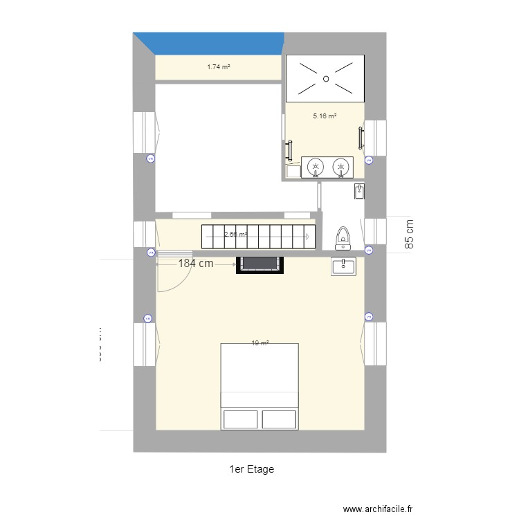 Electricite Volet Roulant 1er Etage. Plan de 0 pièce et 0 m2