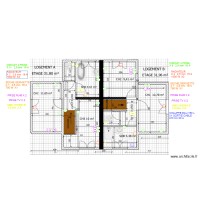 PLANS LOGEMENT A  B ETAGE PRISE 