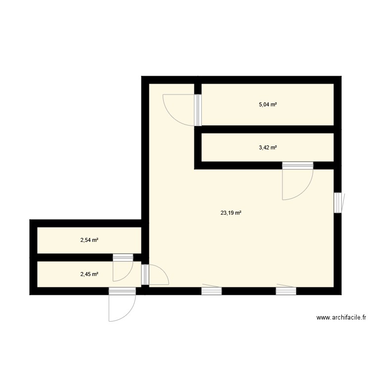 plan logement . Plan de 5 pièces et 37 m2