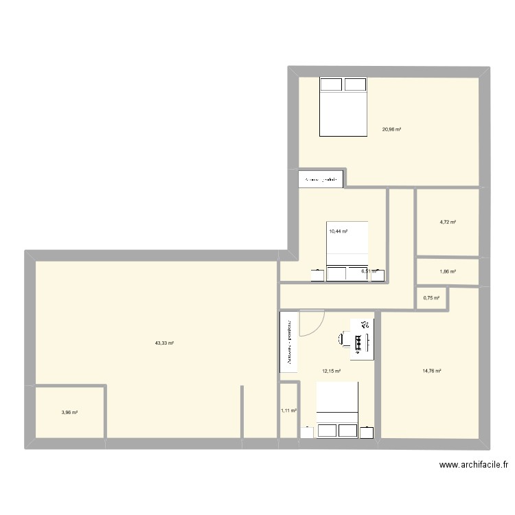 belin v3. Plan de 11 pièces et 121 m2