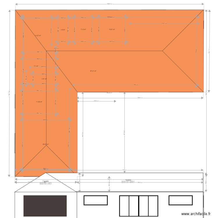 nouveau. Plan de 9 pièces et 274 m2