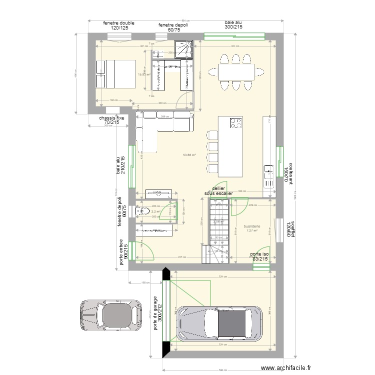 PLAN BOYER rdc . Plan de 0 pièce et 0 m2