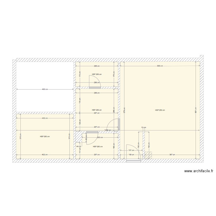 PLAN MASSE CAUZACI . Plan de 5 pièces et 70 m2