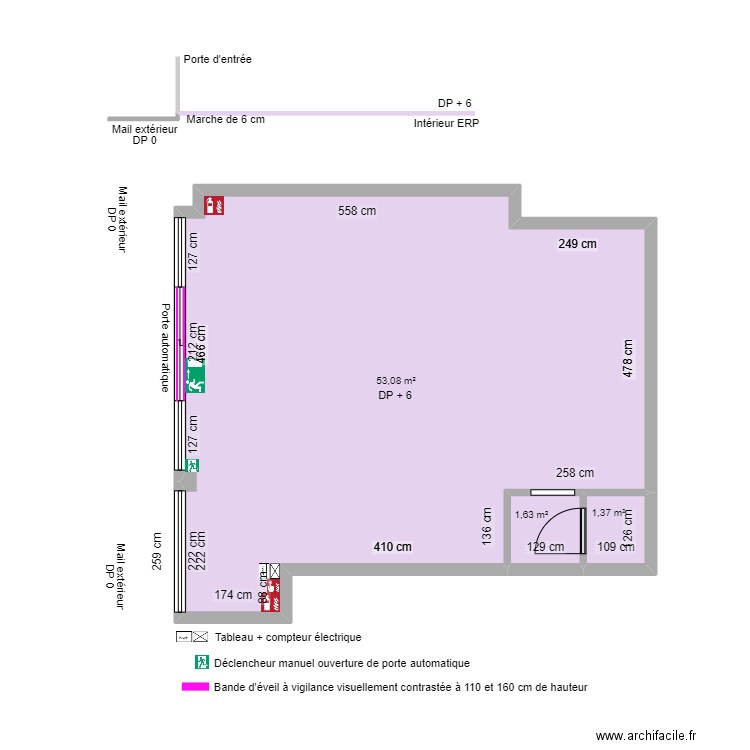 LILA DRESSING AVANT TRAVAUX. Plan de 0 pièce et 0 m2