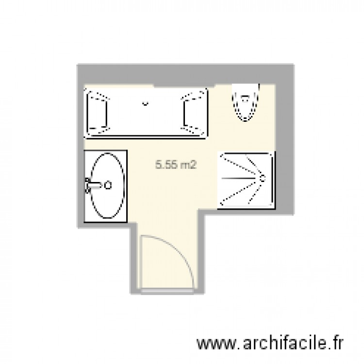 sdb Bidaut. Plan de 0 pièce et 0 m2