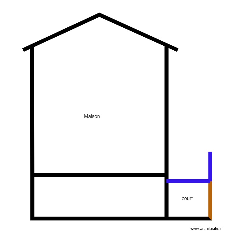 maison coupe aprés. Plan de 0 pièce et 0 m2