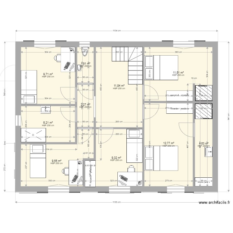 saumane 84 v13.5. Plan de 17 pièces et 162 m2