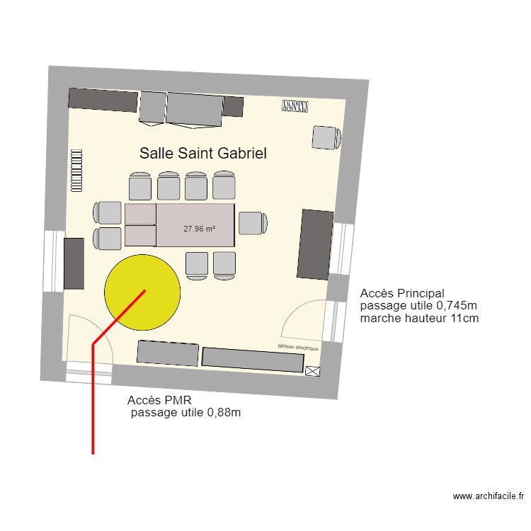 Salle Saint Gabriel Bourron Marlotte 77. Plan de 0 pièce et 0 m2