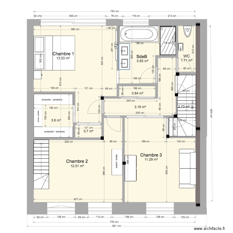 Plan étage Révisé 5. Plan de 0 pièce et 0 m2