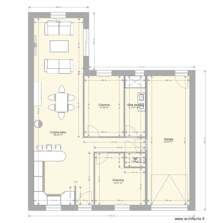 TONNELIER 1. Plan de 6 pièces et 97 m2