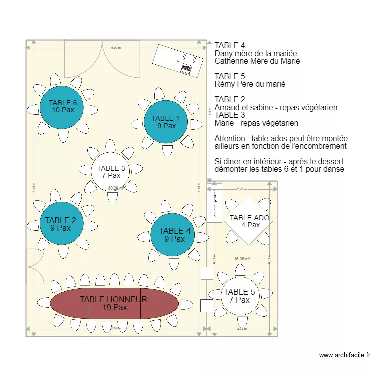 IMPLANTATION GRANGE JULIE + SYLVAIN . Plan de 