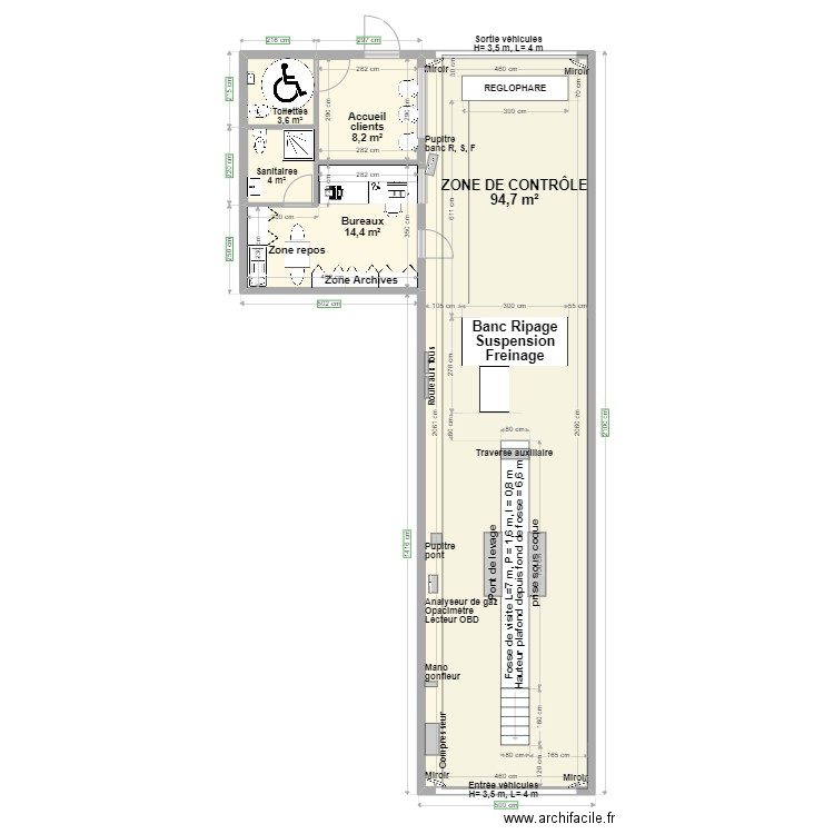 CCT VL  Medhi Messerdi Toulouse. Plan de 5 pièces et 125 m2