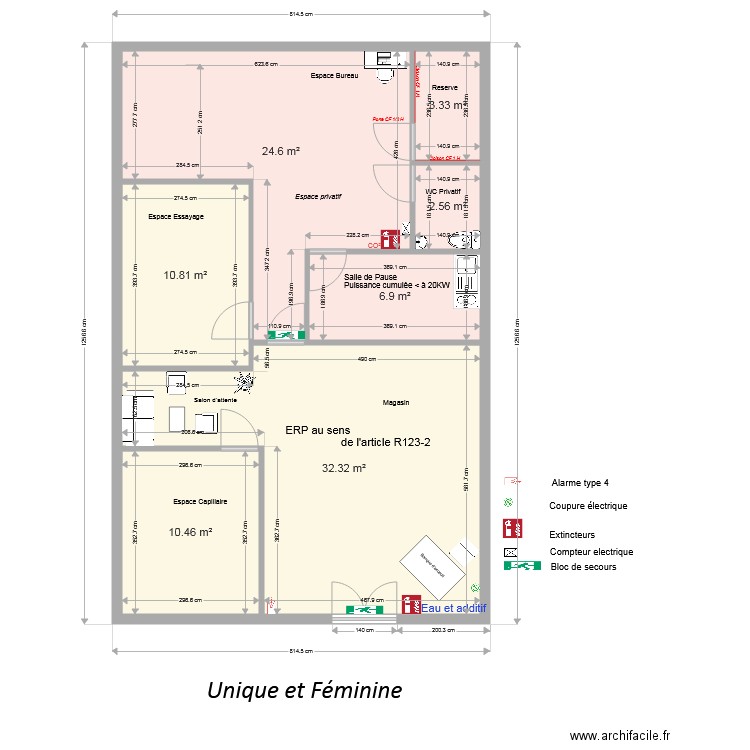 unique et féminine 5. Plan de 0 pièce et 0 m2