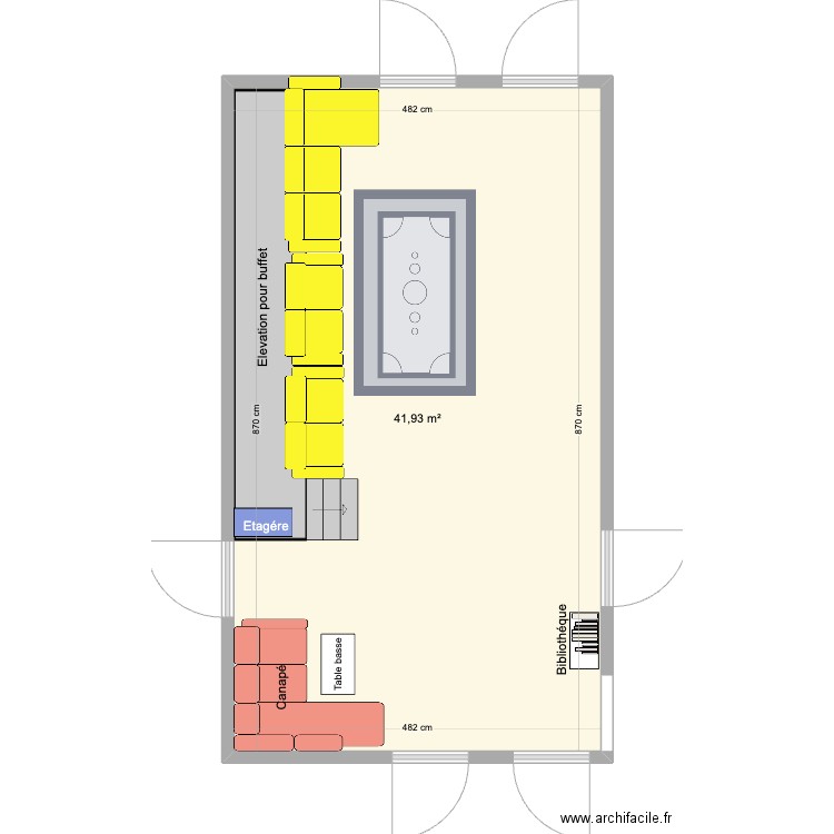 ToubaSalon. Plan de 0 pièce et 0 m2