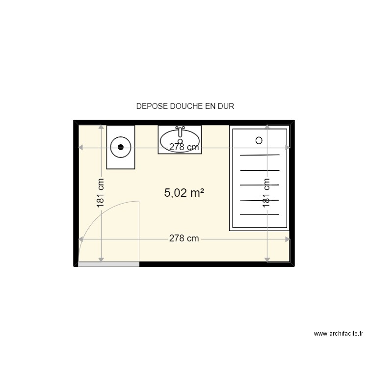 HERBEZ JACQUES . Plan de 1 pièce et 5 m2