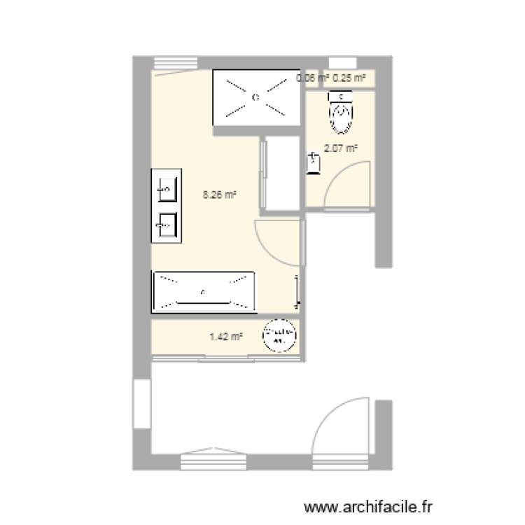 Plan Salle Deau 2m2null