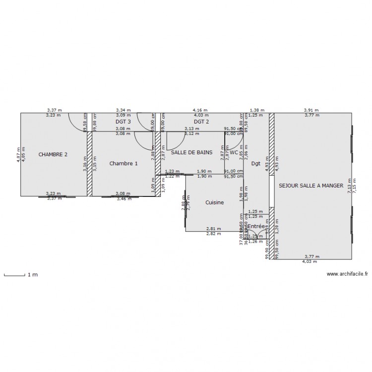 recamier. Plan de 0 pièce et 0 m2