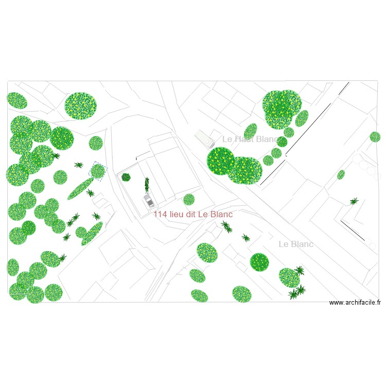 plan de masse le blanc. Plan de 0 pièce et 0 m2