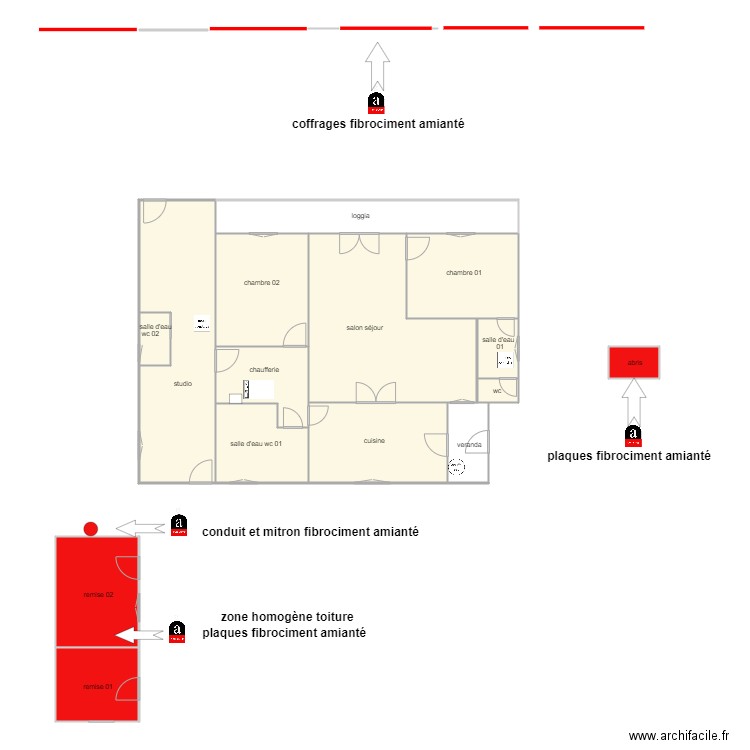 salin 1222 am. Plan de 15 pièces et 150 m2