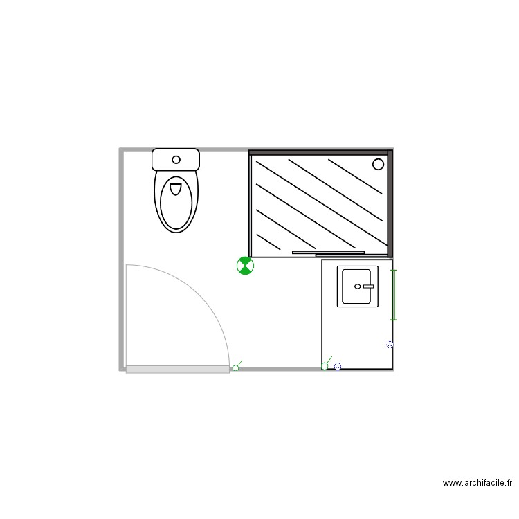 plan Sbain Bmellal. Plan de 1 pièce et 4 m2