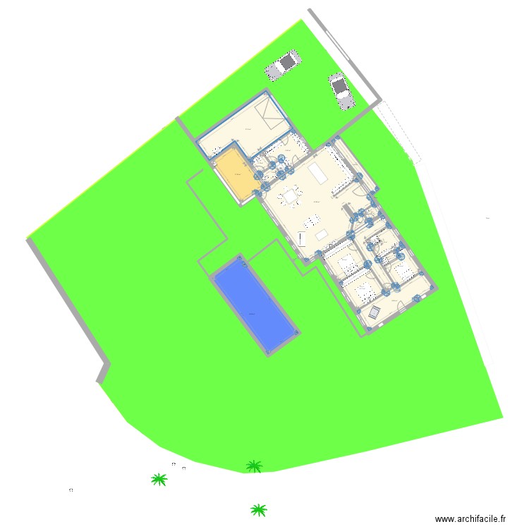 Levernois plan LB RV2 bat seul. Plan de 16 pièces et 280 m2