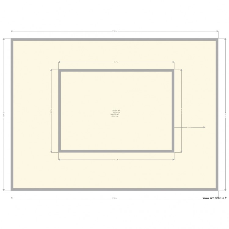 conteneur patio. Plan de 2 pièces et 270 m2