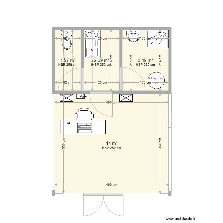 Loge Gardien Vaux le Penil. Plan de 0 pièce et 0 m2