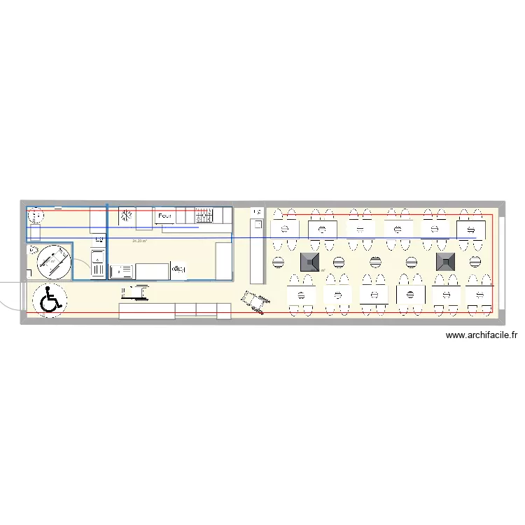 RESTAURANT DES BERGERS V7. Plan de 