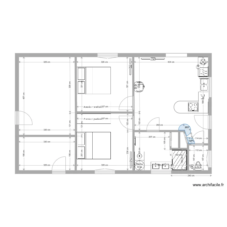 chalet 7. Plan de 