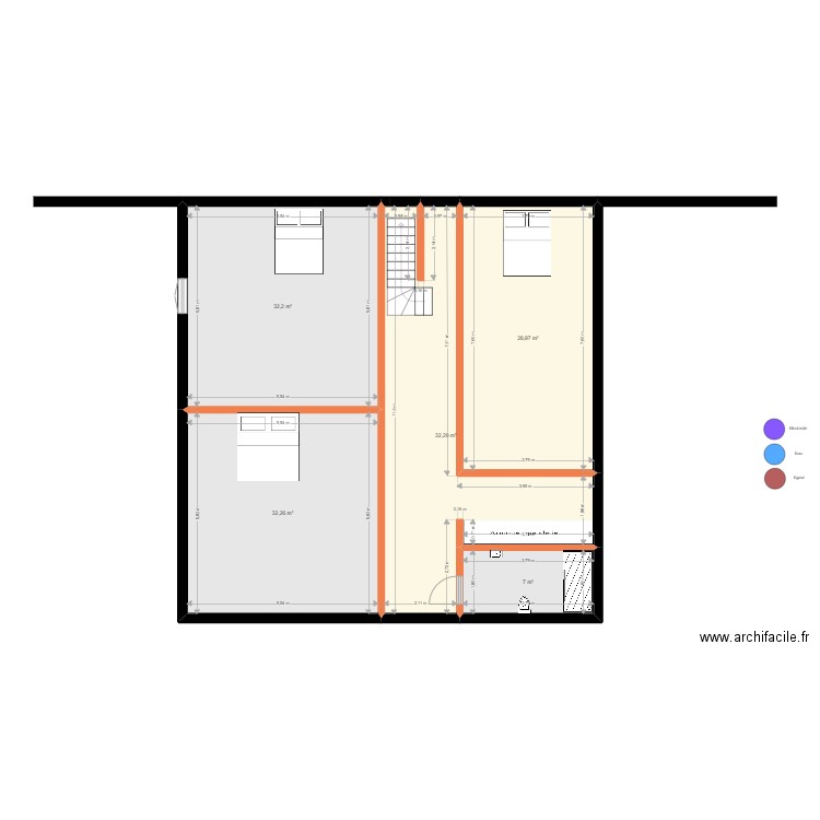 plein pied 13. Plan de 5 pièces et 133 m2