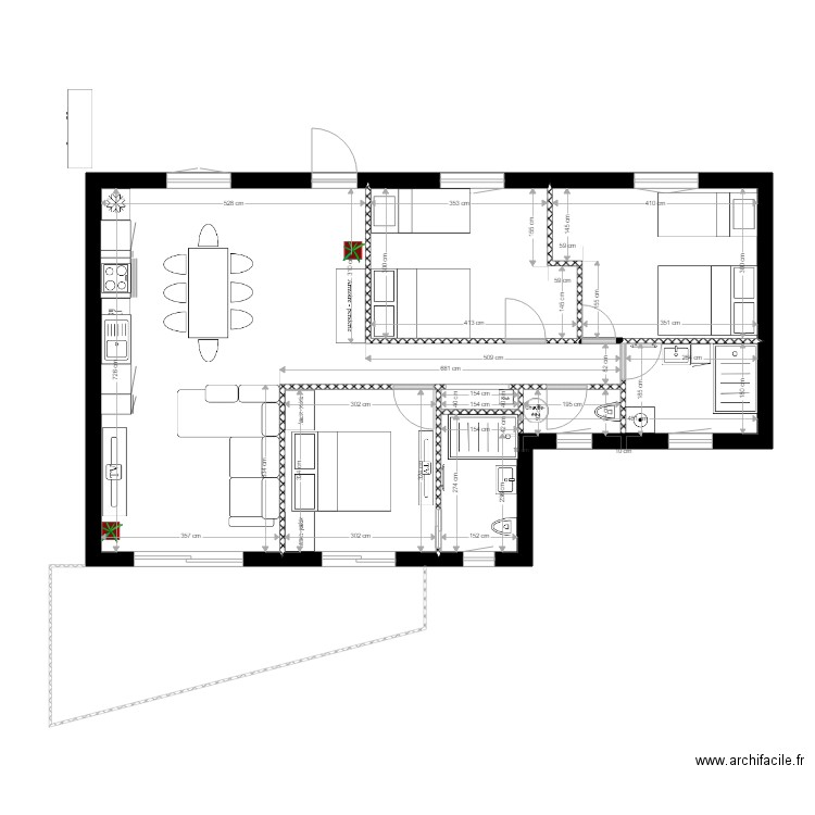 la madrague a Alexandra etage modif 5 alex. Plan de 0 pièce et 0 m2