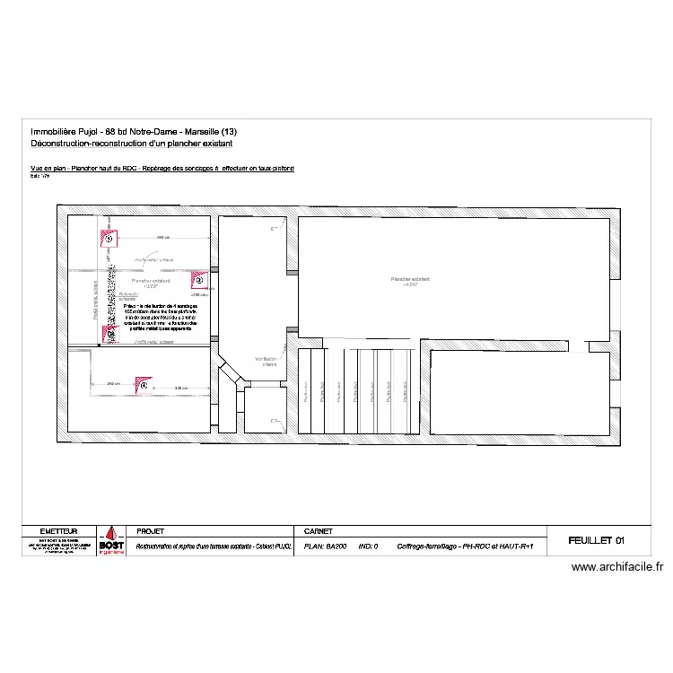 STATION NOTRE DAME. Plan de 