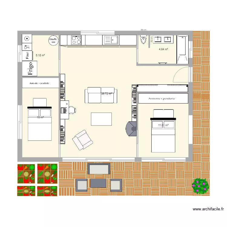 FAREINS avec chemin&eacute;e. Plan de 