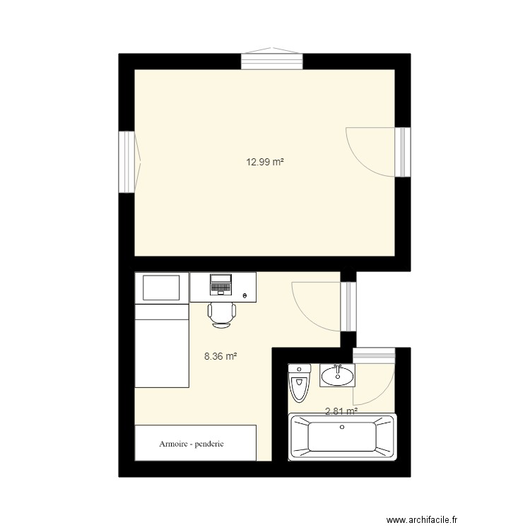 cottage. Plan de 0 pièce et 0 m2