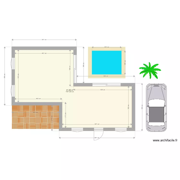 Bungalow. Plan de 