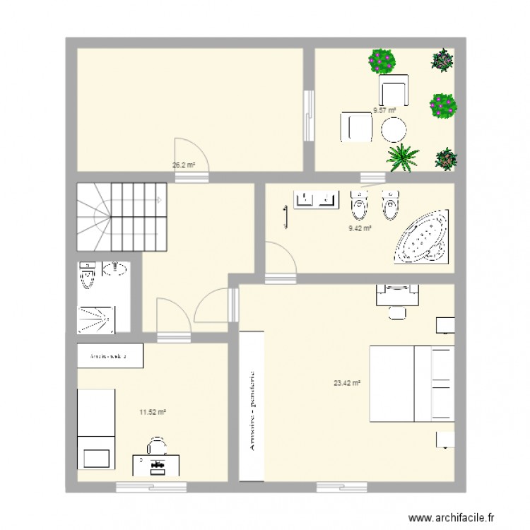 maison r2 etg22. Plan de 0 pièce et 0 m2