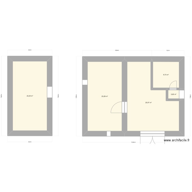 Grange terminé. Plan de 0 pièce et 0 m2