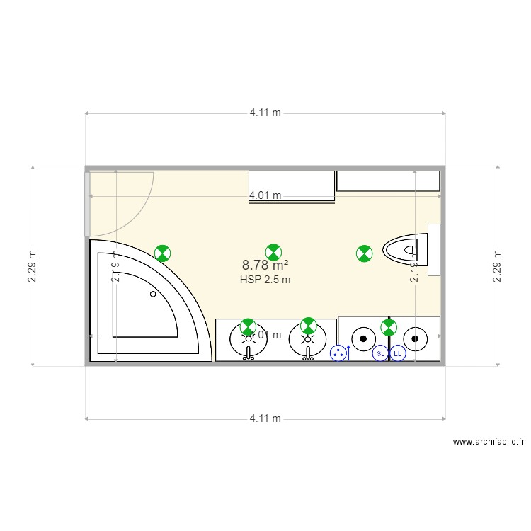 Salle de Bain Garufi 3. Plan de 0 pièce et 0 m2