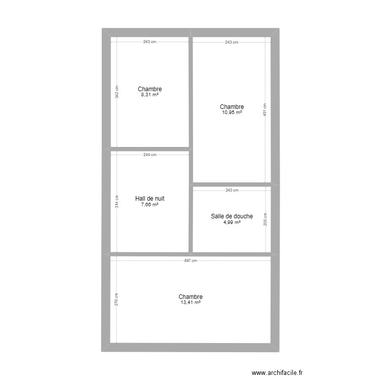 Plan du 1er étage à JSS . Plan de 0 pièce et 0 m2