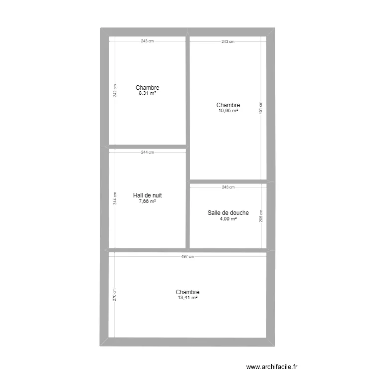 Plan du 1er &eacute;tage &agrave; JSS . Plan de 